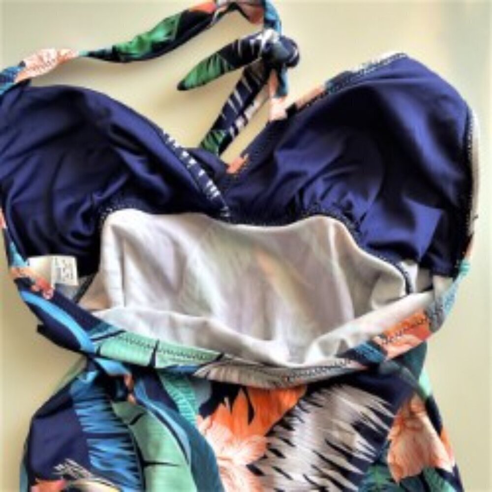 TROPICAL TANKINI SET BOY SHORTS TWO PIECE SWIMSUIT - Picture 7 of 12
